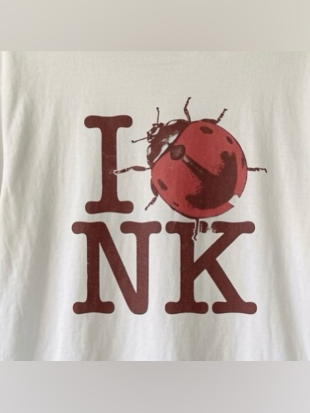 NK White Graphic Tee with Red Ladybug - Picture 2 of 5